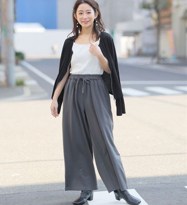 A HAPPY MARILYN（アハッピーマリリン）の「【Ｌ～８Ｌ／選べる丈】ゆるっと楽ちん！ストレートパンツ（フルレングスパンツ）」｜詳細画像