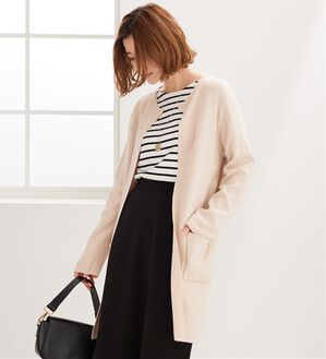 BELLUNA（ベルーナ）の「嬉しい機能付！ミラノリブカーディガン（ニットカーディガン）」｜アイボリー