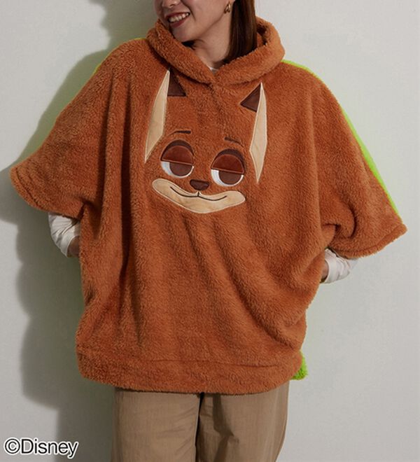 BELLUNA（ベルーナ）の「＜Ｄｉｓｎｅｙ＞【ズートピア（ニック）】両面ボアポンチョ（パジャマ・ルームウェア）」｜詳細画像