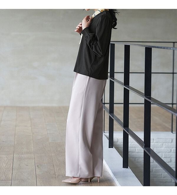 RANAN（ラナン）の「スカーフ付キレイ見えカットソーブラウス（ブラウス）」｜詳細画像