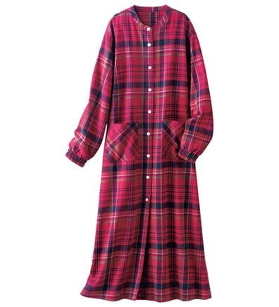 「綿１００％ふんわり柔か微起毛ルームワンピ（パジャマ・ルームウェア）」