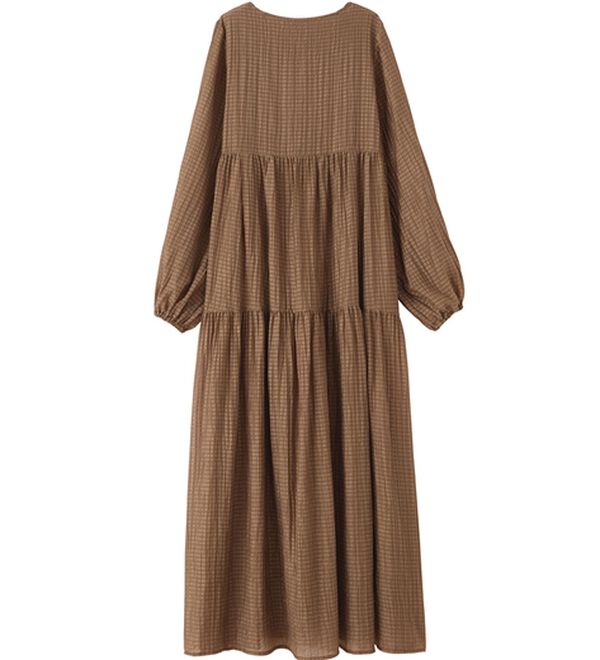 RANAN（ラナン）の「シアーチェックドロストギャザーティアードワンピ（その他ワンピース）」｜詳細画像