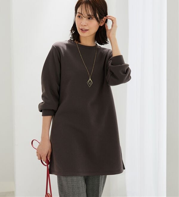 BELLUNA（ベルーナ）の「ふんわり素材軽ぽかチュニックワンピ―ス（チュニックワンピース）」｜詳細画像