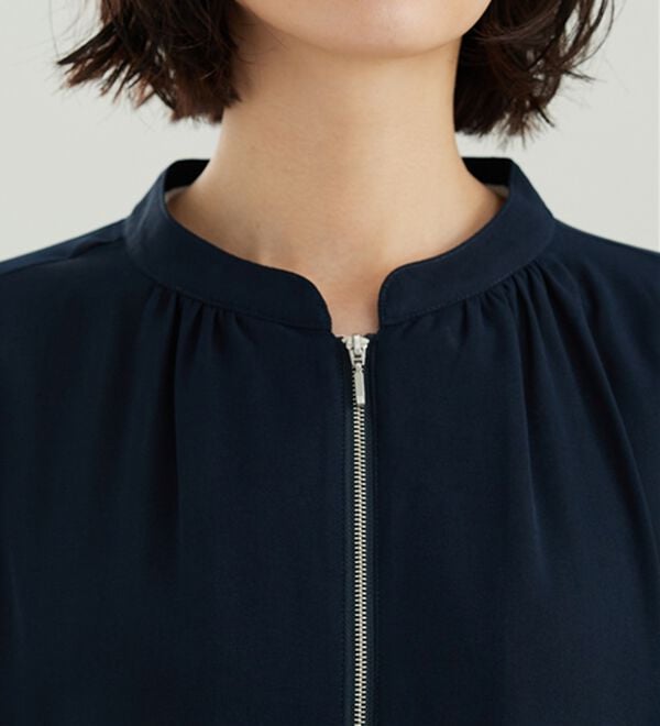 BELLUNA（ベルーナ）の「とろみ素材イージーケアロング丈ジャケット（その他ジャケット）」｜詳細画像