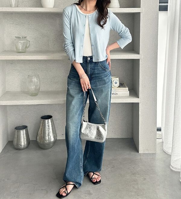 GeeRA（ジーラ）の「接触冷感リブショートカーデ（その他カーディガン）」｜詳細画像