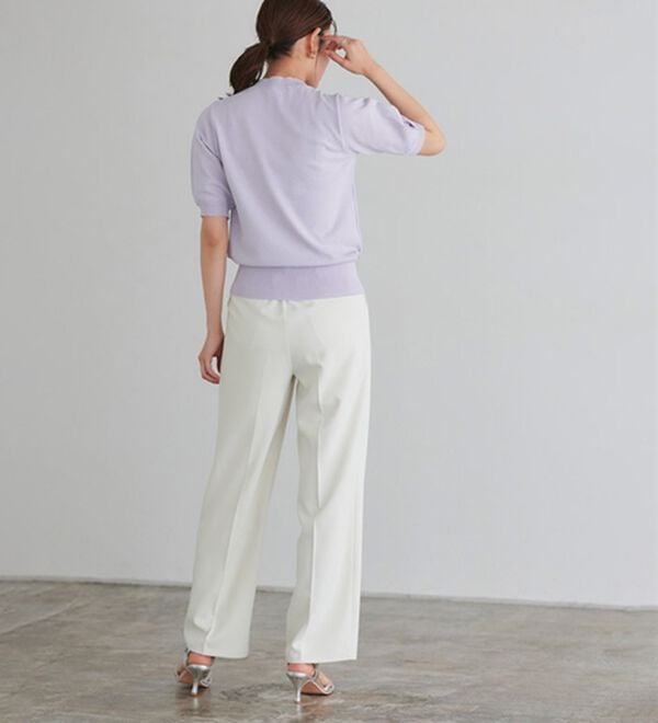 Pierrot（ピエロ）の「リネンタッチボウタイポケットニット（ニット・セーター）」｜詳細画像