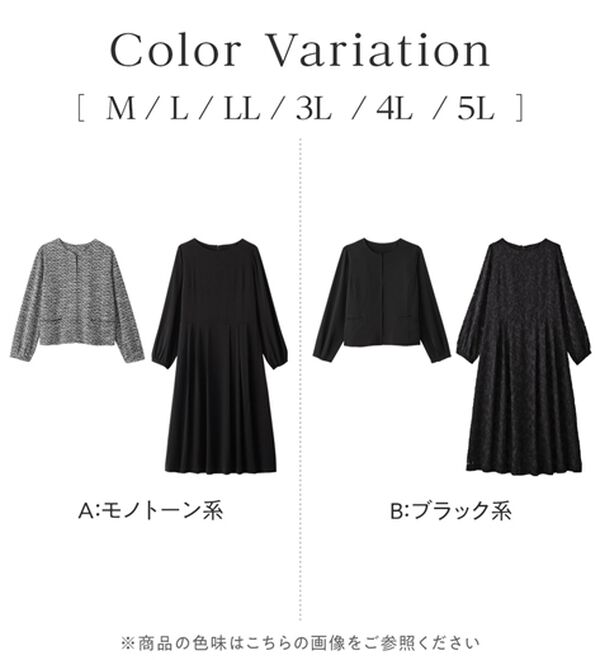 Viola e Viola（ヴィオラ エ ヴィオラ）の「【２点セット】選べる！華やかワンピースアンサンブルスーツ（ワンピースセットスーツ）」｜詳細画像