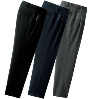 「【３本組】＜ダンロップ・リファインド＞吸汗速乾楽らく定番スラックス（メンズフルレングスパンツ）」｜3本組