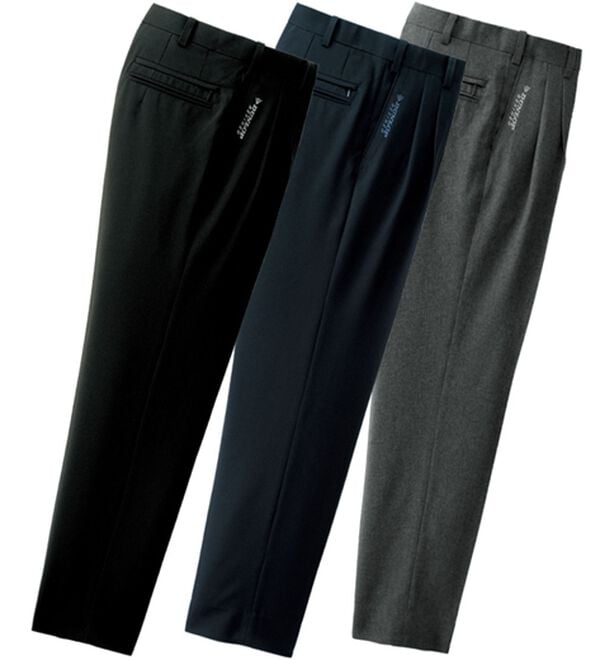 「【３本組】＜ダンロップ・リファインド＞吸汗速乾楽らく定番スラックス（メンズフルレングスパンツ）」｜3本組
