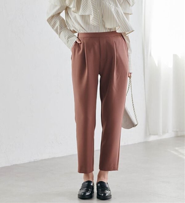 RANAN（ラナン）の「【選べる股下】ひんやり美脚シルエットタックパンツ（フルレングスパンツ）」｜詳細画像