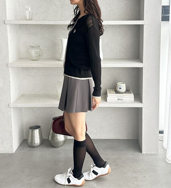 GeeRA（ジーラ）の「【ＵＳ．ＰＯＬＯ．ＡＳＳＮ】配色シアーカーディガン（ニットカーディガン）」｜詳細画像