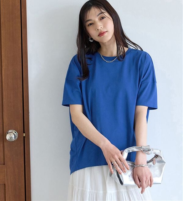 BELLUNA（ベルーナ）の「シュッと体型カバー！コクーンTシャツ（カットソー）」｜詳細画像