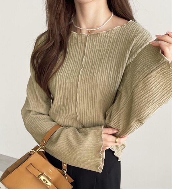 GeeRA（ジーラ）の「【選べる2タイプ】着回し自在なジャカードトップス（カットソー）」｜詳細画像