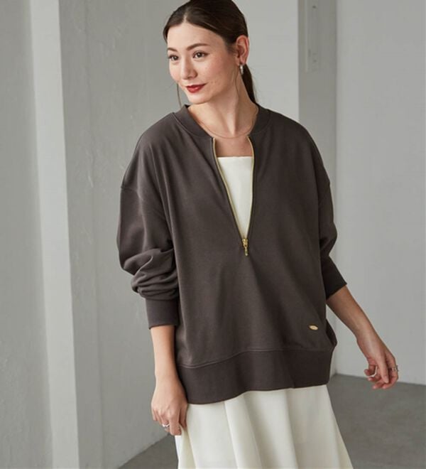 RANAN（ラナン）の「フロントハーフジップスウェット（トレーナー・スウェット）」｜詳細画像