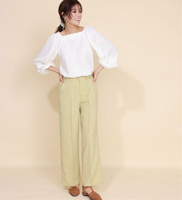 Pierrot（ピエロ）の「スクエアネックボリュームブラウス（ブラウス）」｜詳細画像