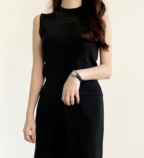 GeeRA（ジーラ）の「シアー切替ニットトップス（ニット・セーター）」｜詳細画像