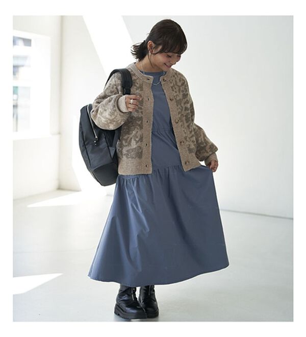 BELLUNA（ベルーナ）の「ウエストギャザーゆったりワンピース（その他ワンピース）」｜詳細画像