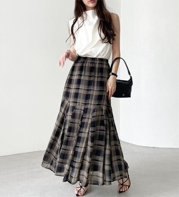 GeeRA（ジーラ）の「切替フレアーロングスカート（ロングスカート）」｜詳細画像