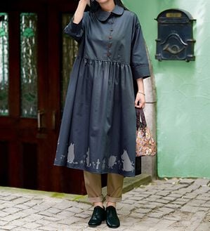 BELLUNA（ベルーナ）の「【ムーミン】シルエット柄ワンピース（その他ワンピース）」｜ネイビー