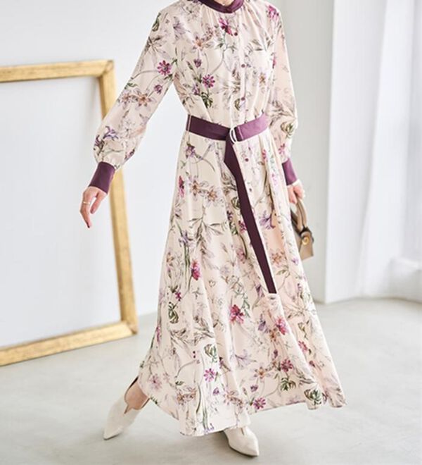 RANAN（ラナン）の「レトロフラワーシャツワンピース（プリントワンピース）」｜詳細画像