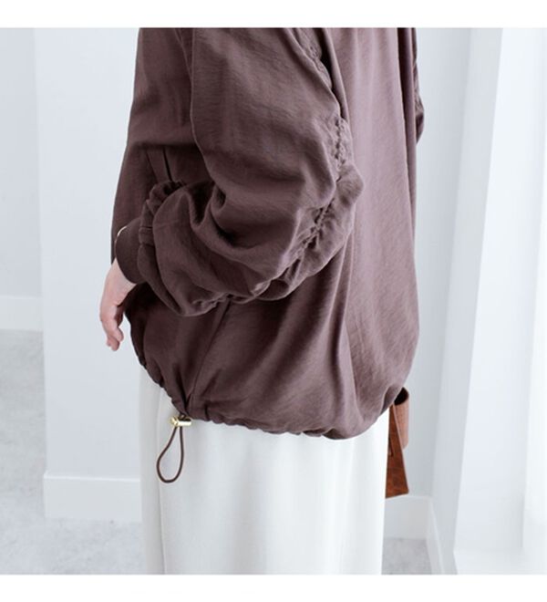 BELLUNA（ベルーナ）の「袖シャーリングデザインシアーブルゾン（ブルゾン）」｜詳細画像