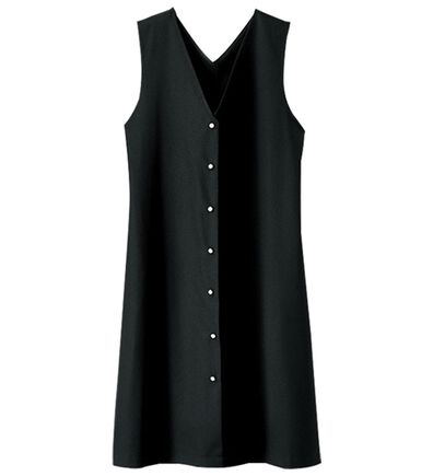 BELLUNA（ベルーナ）の「ウール調素材パールボタン使いジャンパードレス（ジャンパースカート）」