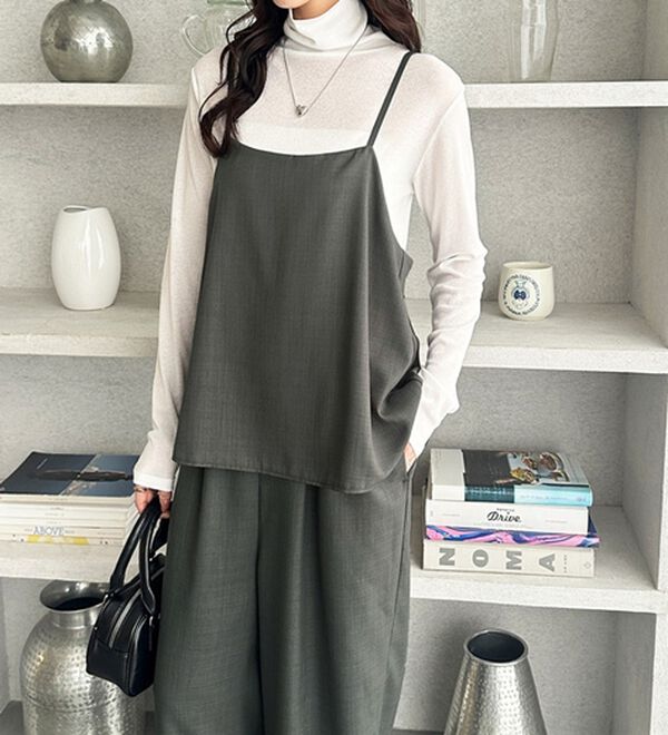 GeeRA（ジーラ）の「セットアップ風キャミソールサロペット（オールインワン）」｜詳細画像