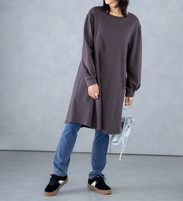 BELLUNA（ベルーナ）の「【選べる裏側】ぐん伸びニットデニムパンツ（フルレングスパンツ）」｜詳細画像