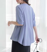 BELLUNA（ベルーナ）の「ジョーゼット素材タック使いＴブラウス（ブラウス）」