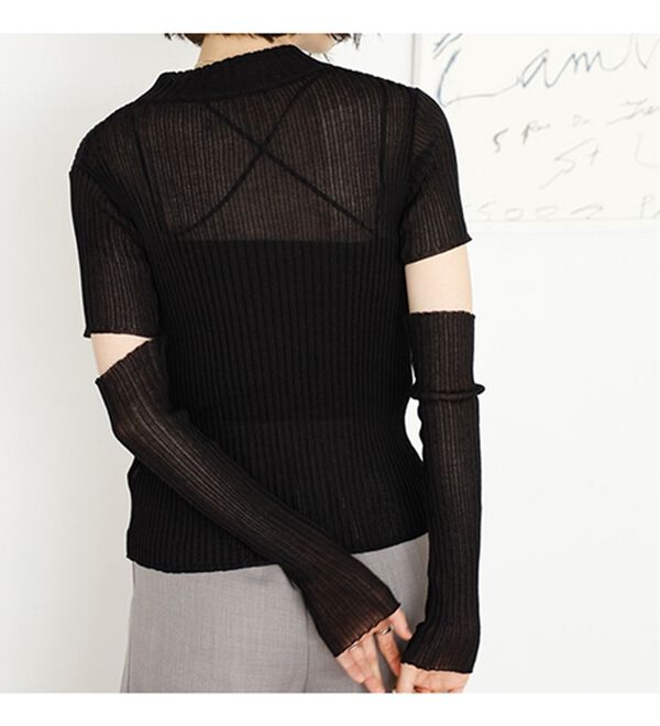 GeeRA（ジーラ）の「アームウォーマー付リブニット（ニット・セーター）」｜詳細画像