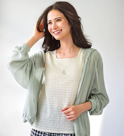 BELLUNA（ベルーナ）の「ジャカード素材カップ付タンクトップ（タンクトップ・キャミソール）」