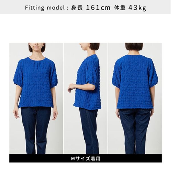 BELLUNA（ベルーナ）の「ポコポコ素材裾ドロストプルオーバー（カットソー）」｜詳細画像