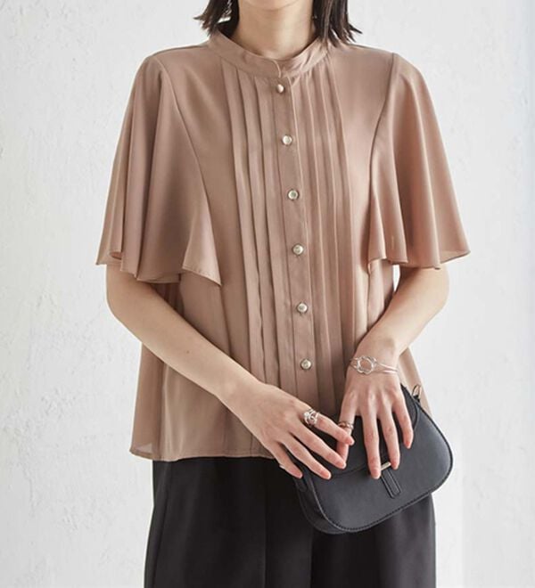 RANAN（ラナン）の「【新色追加】ひんやり！ピンタックフレアー袖ブラウス（ブラウス）」｜詳細画像