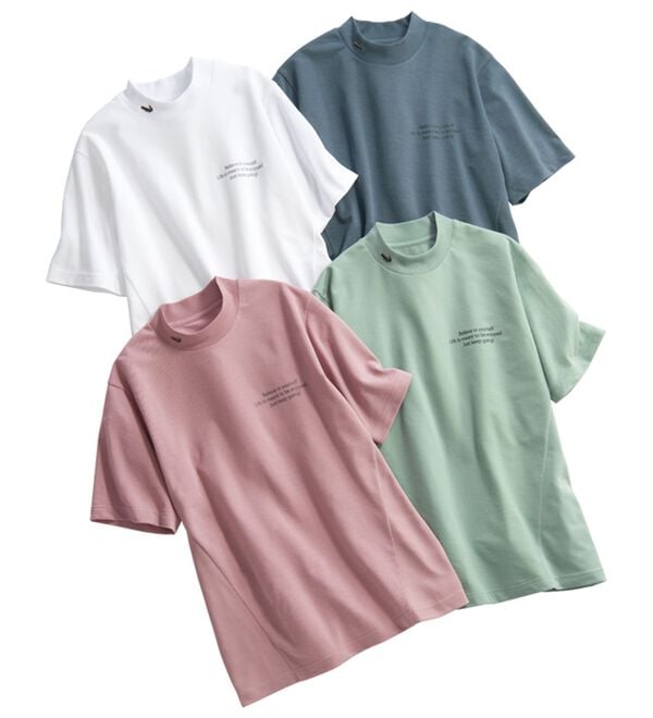 「クロコダイル　接触冷感モックネック鹿の子Ｔシャツ（メンズＴシャツ）」｜詳細画像