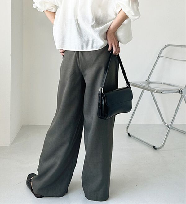 GeeRA（ジーラ）の「３タックワイドパンツ（フルレングスパンツ）」｜詳細画像