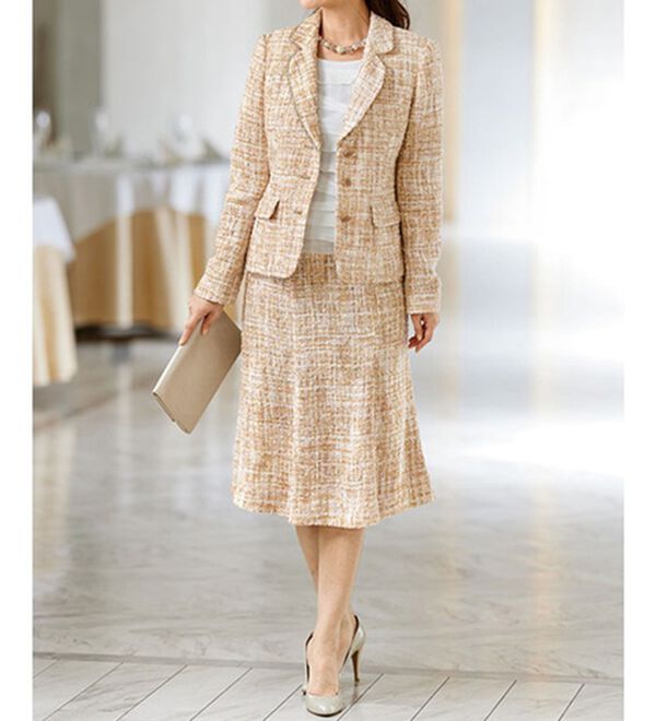 ファンシーツイードスカートセットアップ - ベルーナ【公式】 