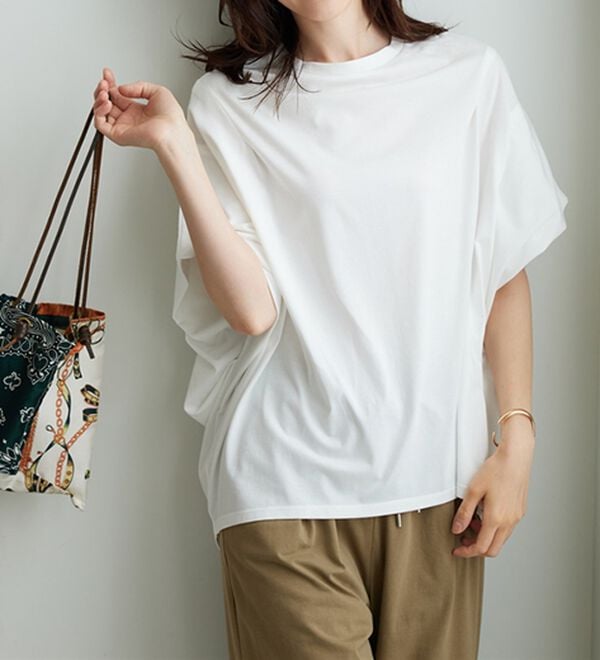 BELLUNA（ベルーナ）の「【接触冷感】二の腕隠れる！ドルマンチュニック（チュニック）」｜詳細画像