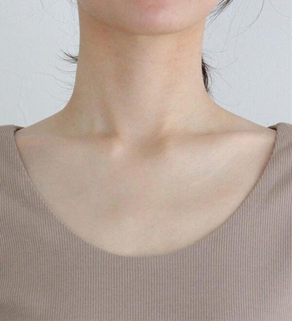 Pierrot（ピエロ）の「【ネックが選べる】テレコリブカットソー（カットソー）」｜詳細画像