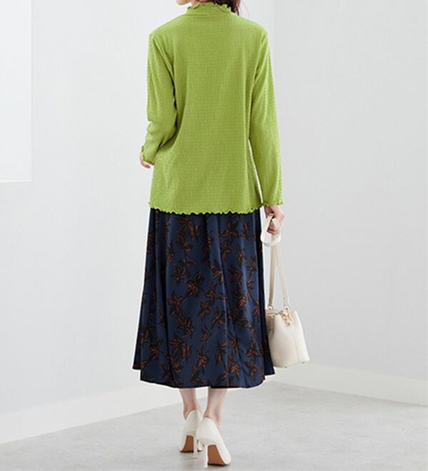 BELLUNA（ベルーナ）の「ジャカード素材メローデザインプルオーバー（カットソー）」｜詳細画像