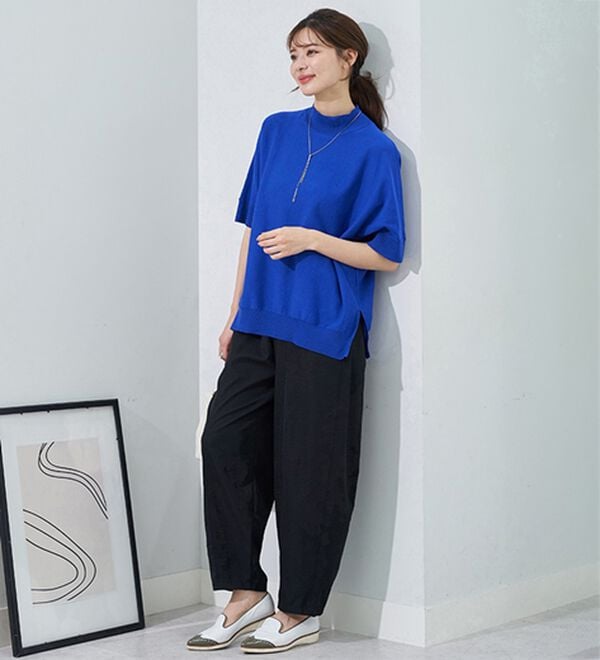 BELLUNA（ベルーナ）の「下半身カバーコクーンシルエットパンツ（フルレングスパンツ）」｜詳細画像