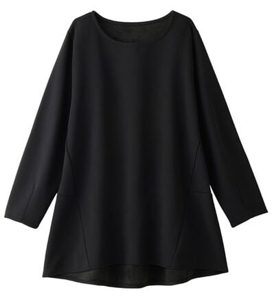 alotta（アロッタ）の「大人上品Ａラインシルエット裏起毛ブラウスチュニック（チュニック）」