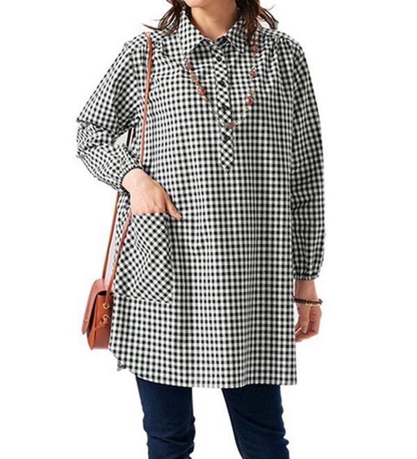 ルフラン（ルフラン）の「【３色組】毎日活躍！かっぽうシャツ（ホームウェア）」｜詳細画像