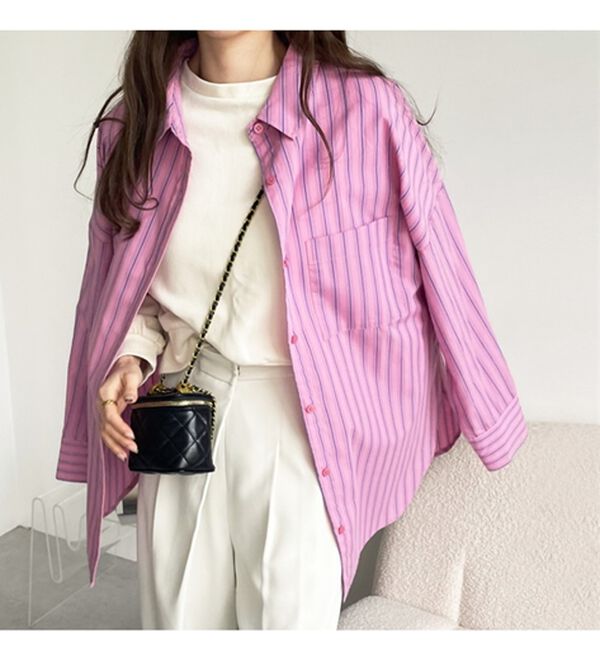 GeeRA（ジーラ）の「アソート柄オーバーサイズシャツ（シャツ）」｜詳細画像