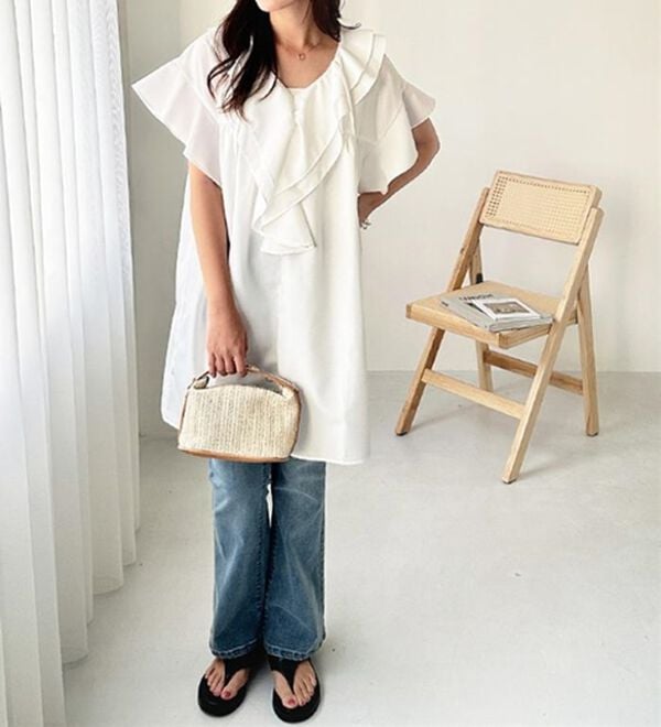 GeeRA（ジーラ）の「ビッグフリルカラーワンピース（その他ワンピース）」｜詳細画像