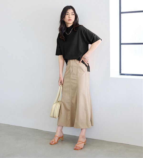 BELLUNA（ベルーナ）の「Ｔシャツが苦手な方に！ひんやり綿混ニットＴ【選べるデザイン】（ニット・セーター）」｜詳細画像