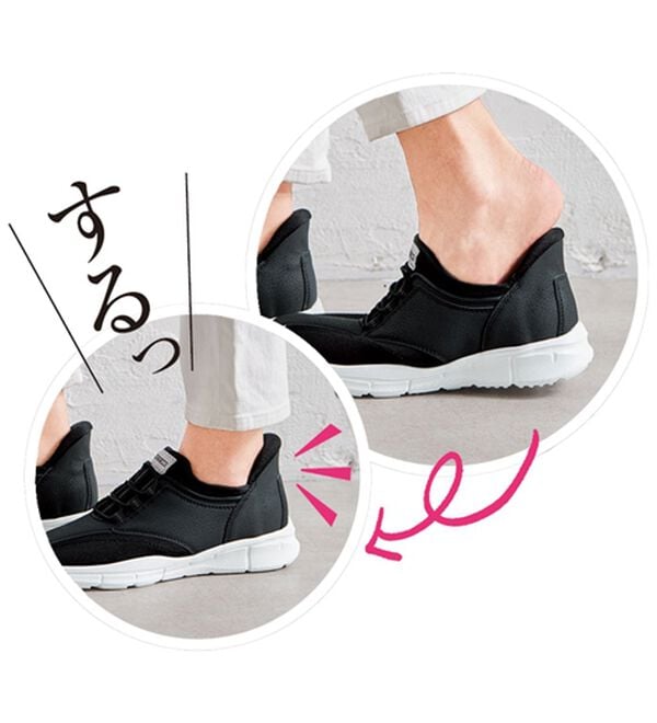ルフラン（ルフラン）の「タウニークラブ　サッと履けるストレッチ切替スニーカー（スニーカー）」｜詳細画像