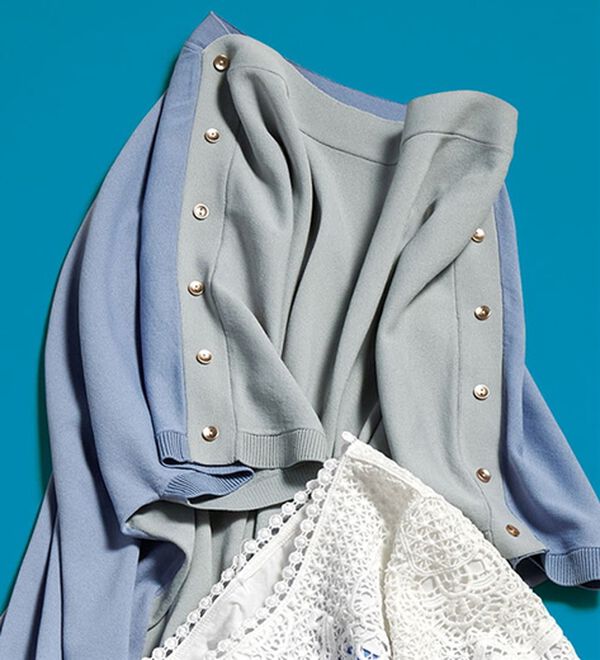 RANAN（ラナン）の「ひんやり！バイカラードルマンニットチュニック（ニット・セーター）」｜詳細画像