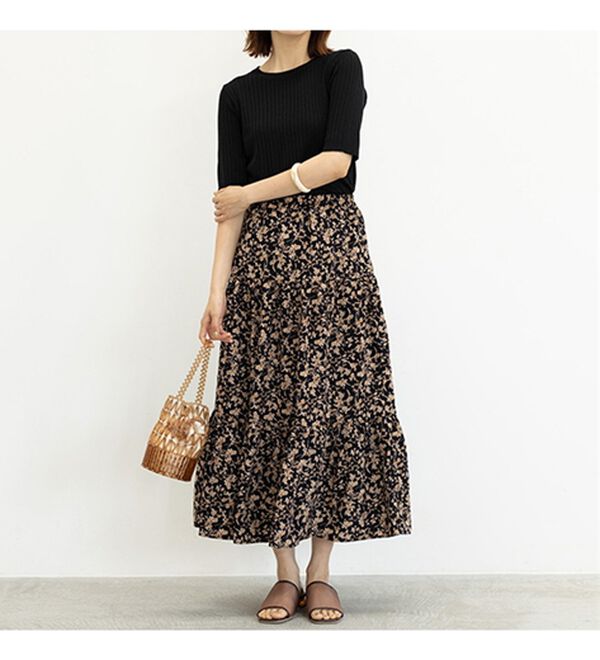 GeeRA（ジーラ）の「プリントティアードスカート（ロングスカート）」｜詳細画像