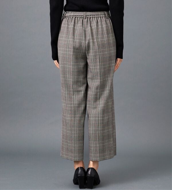 BELLUNA（ベルーナ）の「サマ見え（Ｗ）ベルト付ワイドパンツ（ワイドパンツ・ガウチョ）」｜詳細画像