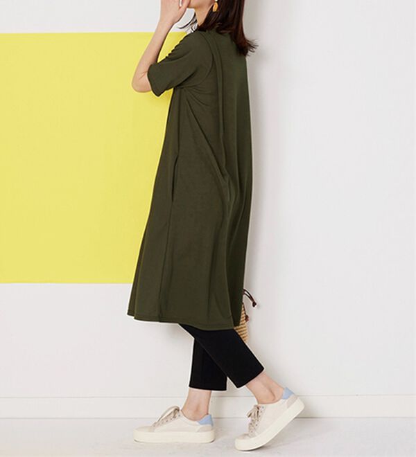 BELLUNA（ベルーナ）の「ヒンヤリ！タック使いかのこワンピース（カットソーワンピース）」｜詳細画像